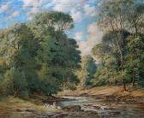 Summers Day On The Brathay by Percy Lancaster