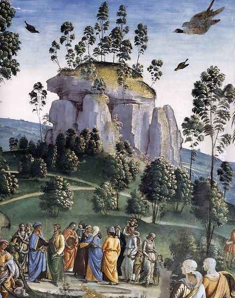 Moses's Journey into Egypt and the Circumcision of His Son Eliezer (detail-5) c. 1482 Oil Painting by Pietro Vannucci Perugino