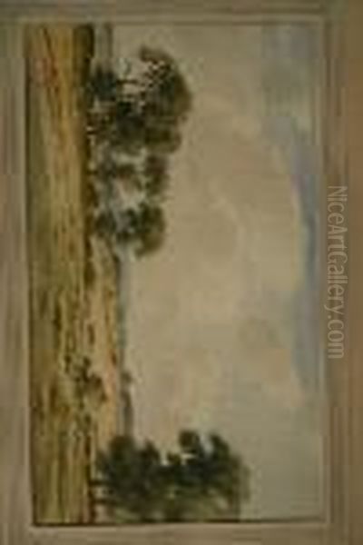 Rural Haymaking Scene With Trees by Percy Lancaster