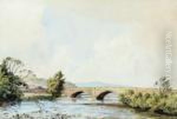 Coniston Bridge Oil Painting by Percy Lancaster