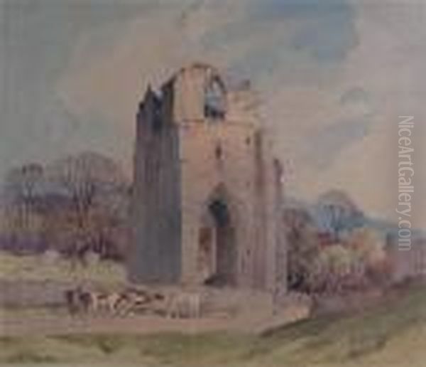 View Of Shap Abbey Oil Painting by Percy Lancaster