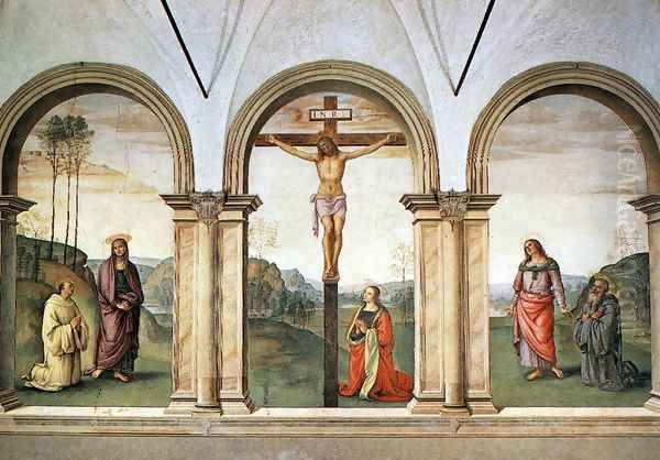 The Pazzi Crucifixion, full Oil Painting by Pietro Vannucci Perugino