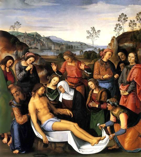 The Lamentation Over the Dead Christ Oil Painting by Pietro Vannucci Perugino