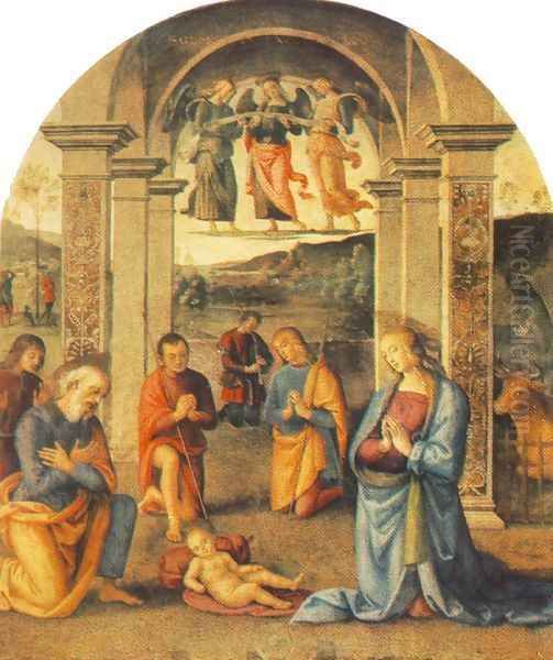 The Presepio Oil Painting by Pietro Vannucci Perugino