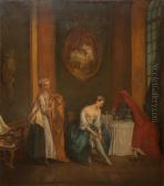 La Toilette Oil Painting by Nicolas Lancret