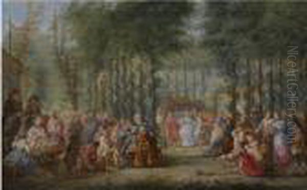 Fete Champetre Oil Painting by Nicolas Lancret