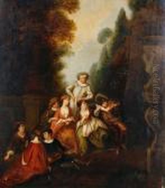 Fete Champetre Oil Painting by Nicolas Lancret