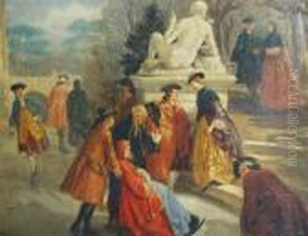 The Skating Party Oil Painting by Nicolas Lancret