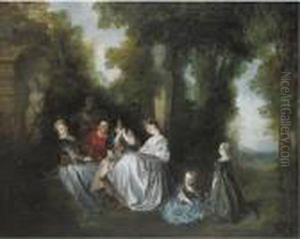 Le Concert Pastoral Oil Painting by Nicolas Lancret