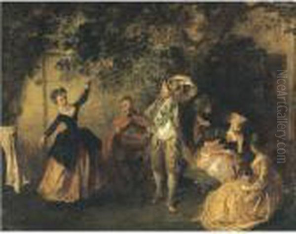 Fete Champetre Oil Painting by Nicolas Lancret