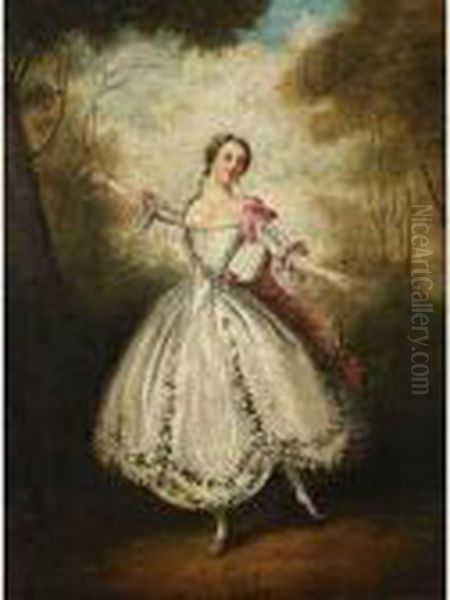 La Camargo Dancing Oil Painting by Nicolas Lancret