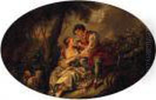 The Lovers Oil Painting by Nicolas Lancret