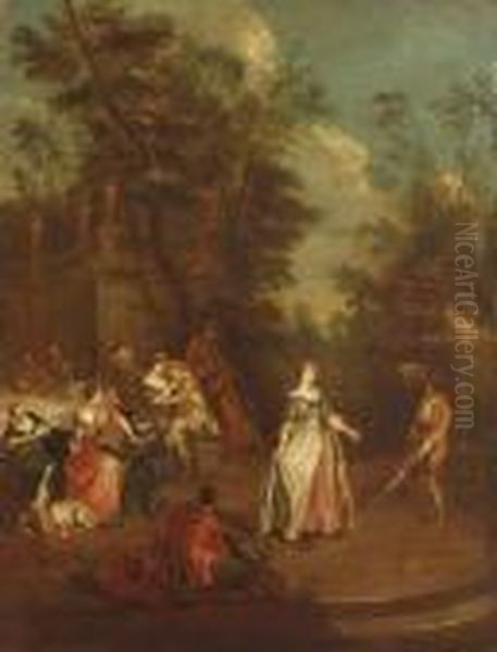 Autumn: A Fte Champtre Oil Painting by Nicolas Lancret