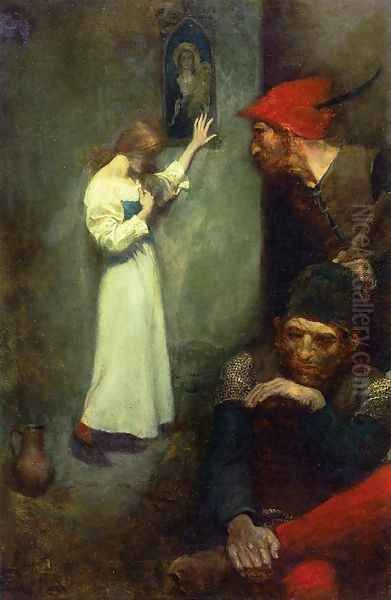 Joan of Arc in Prison Oil Painting by Howard Pyle