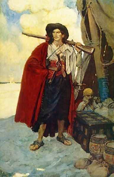 The Pirate was a Picturesque Fellow Oil Painting by Howard Pyle