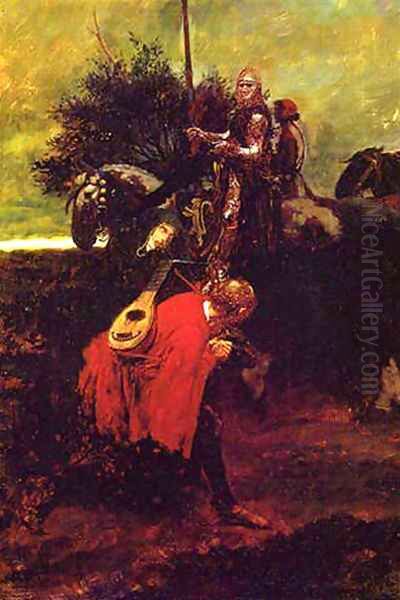 In Knighthood's Day Oil Painting by Howard Pyle