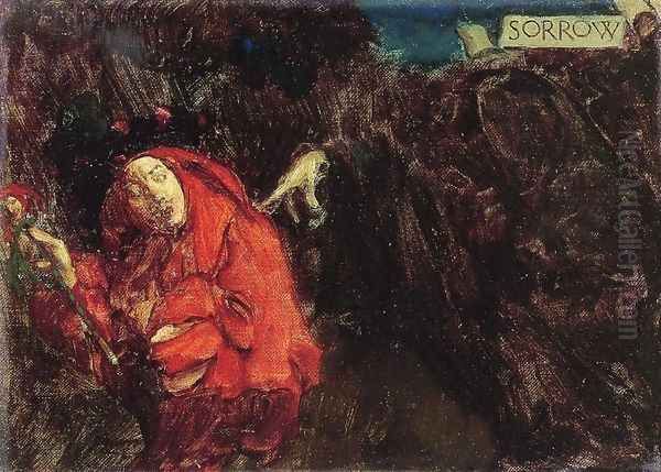 Sorrow Oil Painting by Howard Pyle