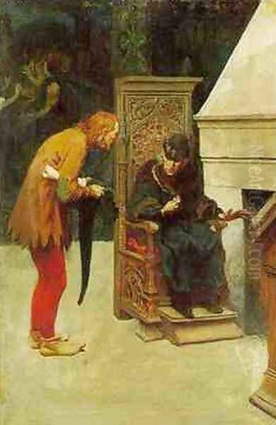 The Poet and the King Oil Painting by Howard Pyle