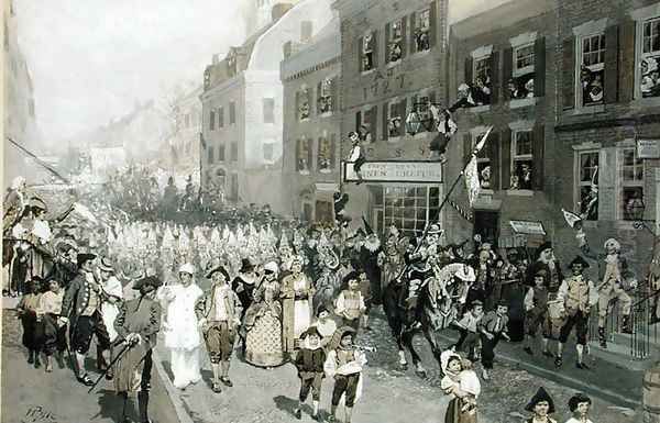 Carnival, Philadelphia, 1778 Oil Painting by Howard Pyle