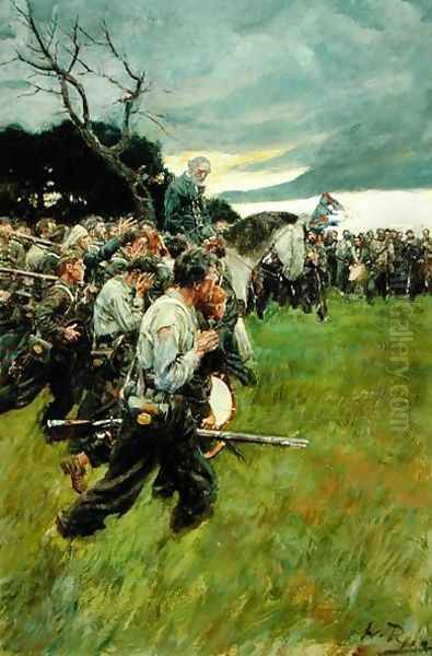 His Army Broke Up and Followed Him Weeping and Sobbing, from General Lee as I Knew Him by A.R.H. Ranson, published in Harpers Monthly Magazine, February 1911 Oil Painting by Howard Pyle