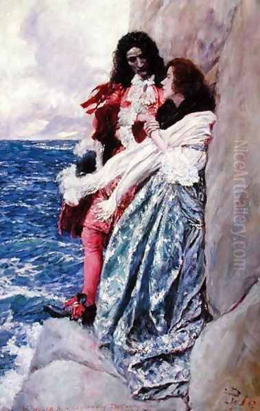 Who are we that Heaven should make of the Old Sea a Fowling Net? Oil Painting by Howard Pyle