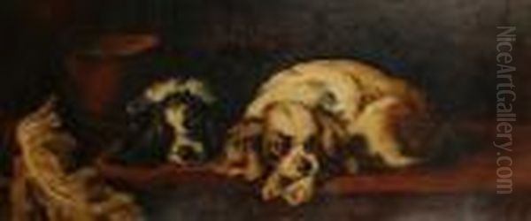 The Cavalier's Pets Oil Painting by Landseer, Sir Edwin