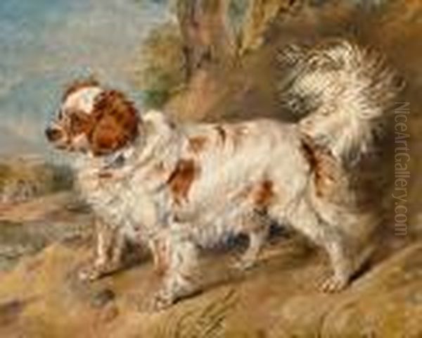 A Dog Of The Marlborough Breed Oil Painting by Landseer, Sir Edwin