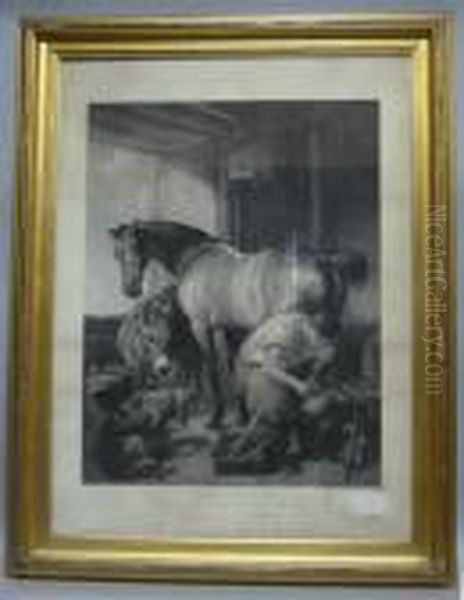 Shoeing Oil Painting by Landseer, Sir Edwin