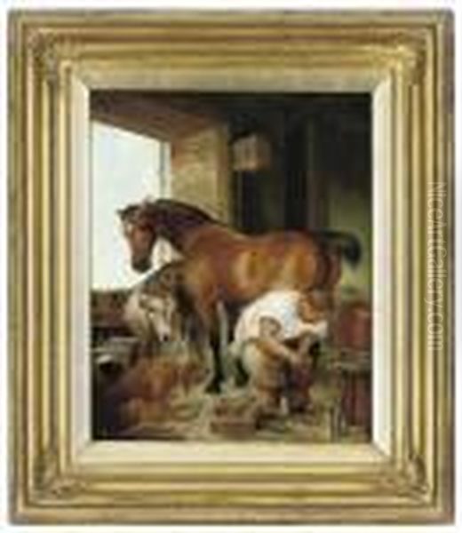 The Shoeing Oil Painting by Landseer, Sir Edwin