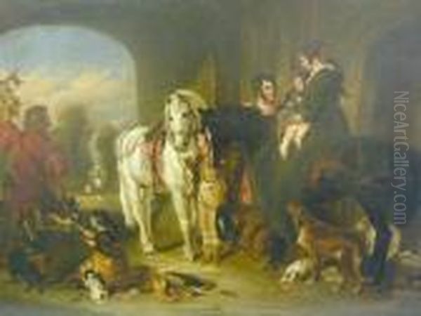 The Hawking Party Oil Painting by Landseer, Sir Edwin