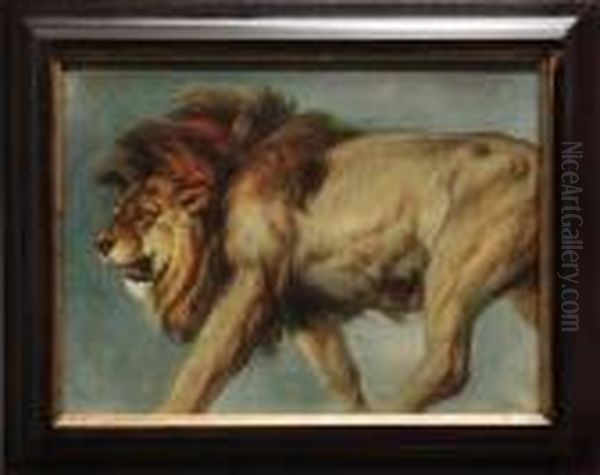 Study Of A Lion Oil Painting by Landseer, Sir Edwin