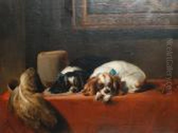 The Cavalier's Pets Oil Painting by Landseer, Sir Edwin