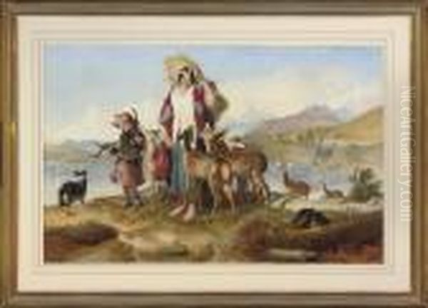 The Forester's Family Oil Painting by Landseer, Sir Edwin