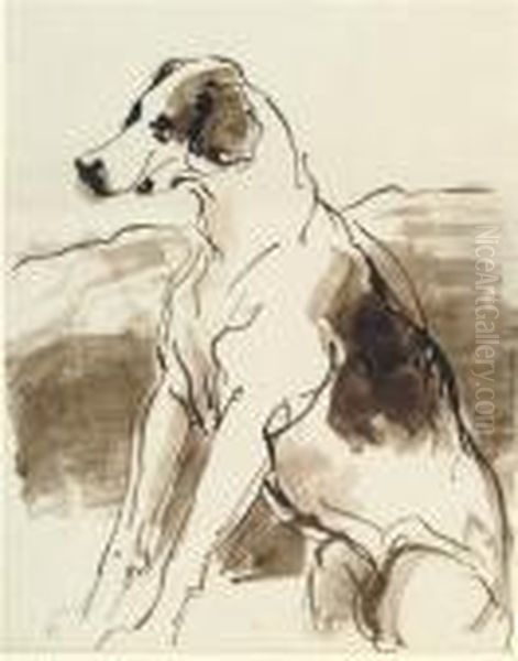 Study Of A Hound Oil Painting by Landseer, Sir Edwin