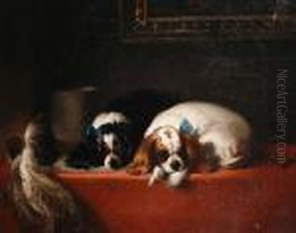 The Cavalier's Pets Oil Painting by Landseer, Sir Edwin