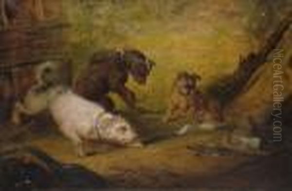 Rat Catchers Oil Painting by Landseer, Sir Edwin