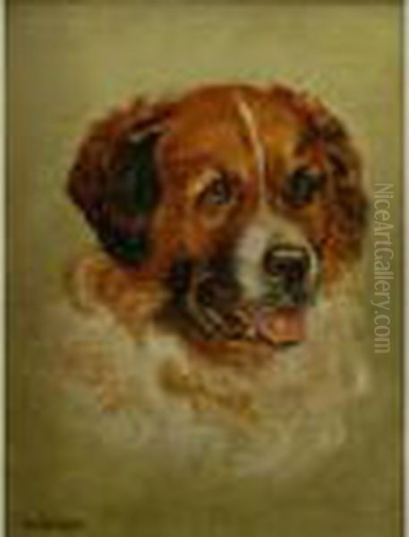 Portrait Of St. Bernard Oil Painting by Landseer, Sir Edwin