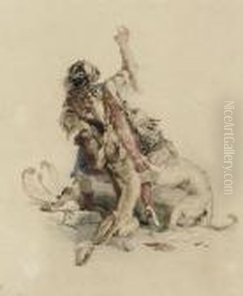 The Arrest Of The False Herald, From Sir Walter Scott's 'quentin Durward' Oil Painting by Landseer, Sir Edwin