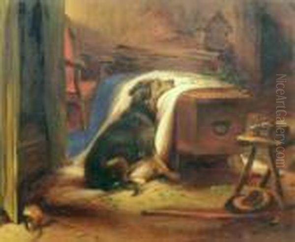 The Old Shepherd's Chief Mourner Oil Painting by Landseer, Sir Edwin