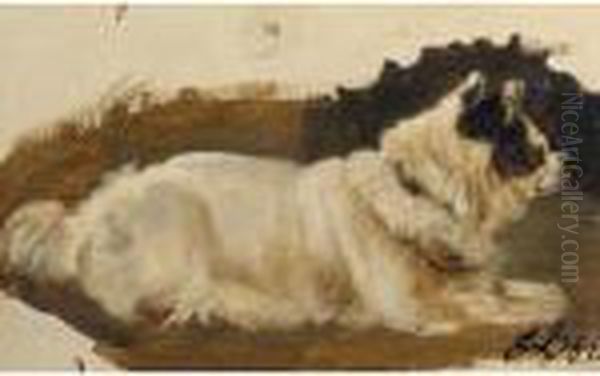 Study Of A Chow Oil Painting by Landseer, Sir Edwin