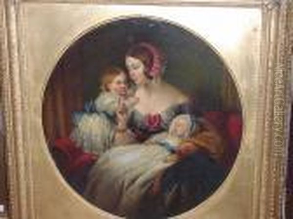 Queen Victoria And Her Children Oil Painting by Landseer, Sir Edwin