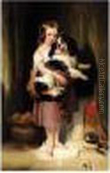 Portrait Of Miss Eliza Peel Oil Painting by Landseer, Sir Edwin