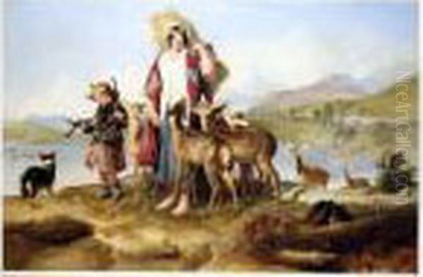 The Forester's Family Oil Painting by Landseer, Sir Edwin