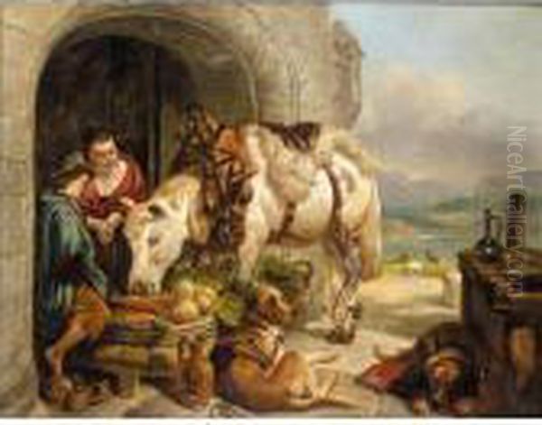 The Reward Oil Painting by Landseer, Sir Edwin