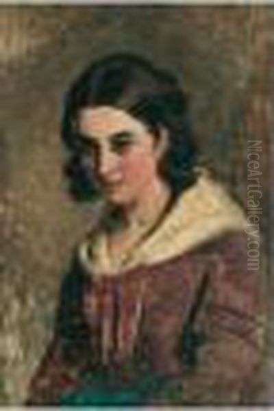 A Highland Maiden Oil Painting by Landseer, Sir Edwin