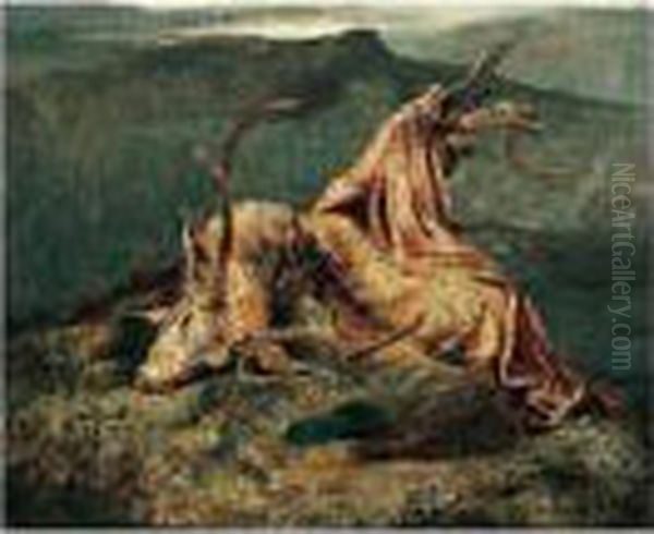 Death Of A Stag Oil Painting by Landseer, Sir Edwin