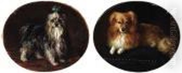 Yorkshire Terrier; And Miniature Collie Oil Painting by Landseer, Sir Edwin