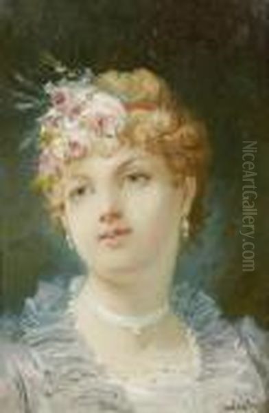 Portrait Of A Lady Oil Painting by Francois Louis Lanfant de Metz