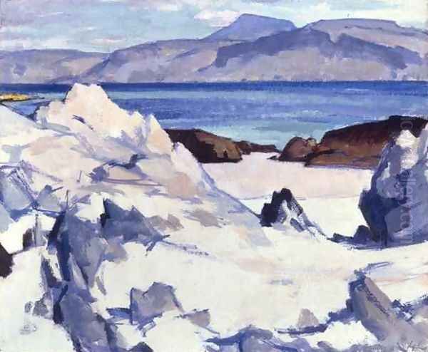 Green Sea, Iona, 1920s Oil Painting by Samuel John Peploe