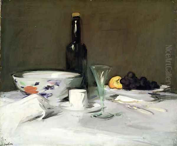 The Black Bottle, c.1905 Oil Painting by Samuel John Peploe